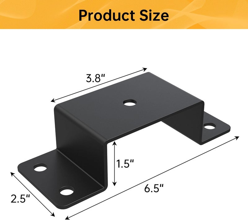 FOROIRON 8 Pcs Trailer Stake Pocket Bracket for 2'' x 4'' Lumber Heavy Duty Utility Trailer Stake Pocket for Trailer, Truck, Box Trailer, Flatbed Trailer - Image 4